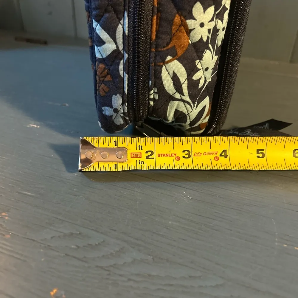 Large Iconic Blush & Brush Makeup Case-Blue Java Floral Pattern - Image 9