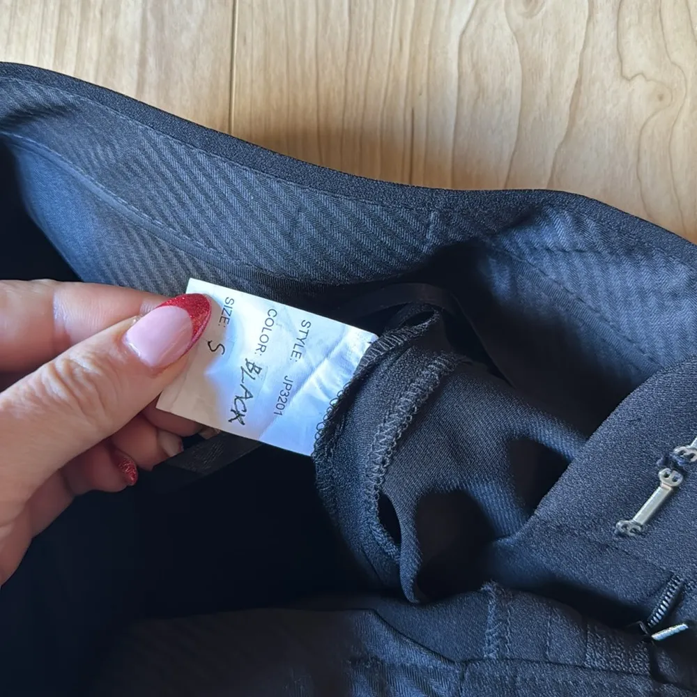 BLACK DRESS PANTS with side button - Image 3