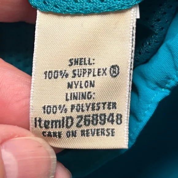 L.L. Bean Blue Supplex Nylon Drawstring Shorts Lining‎ Pockets Large Active - Image 4