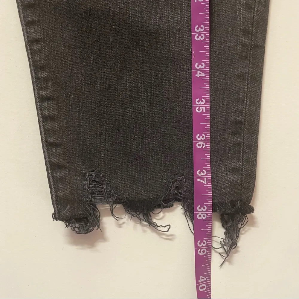 Madewell Black Wash Raw Hem Button-Fly 9” High-Rise Skinny Jeans Size 37P NWT - Image 8