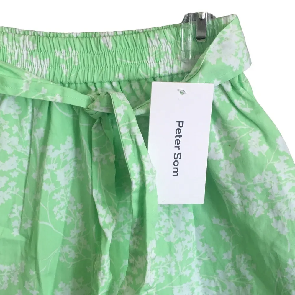 New Peter Som for Anthropologie ruffled mini skirt green floral XS - Image 7