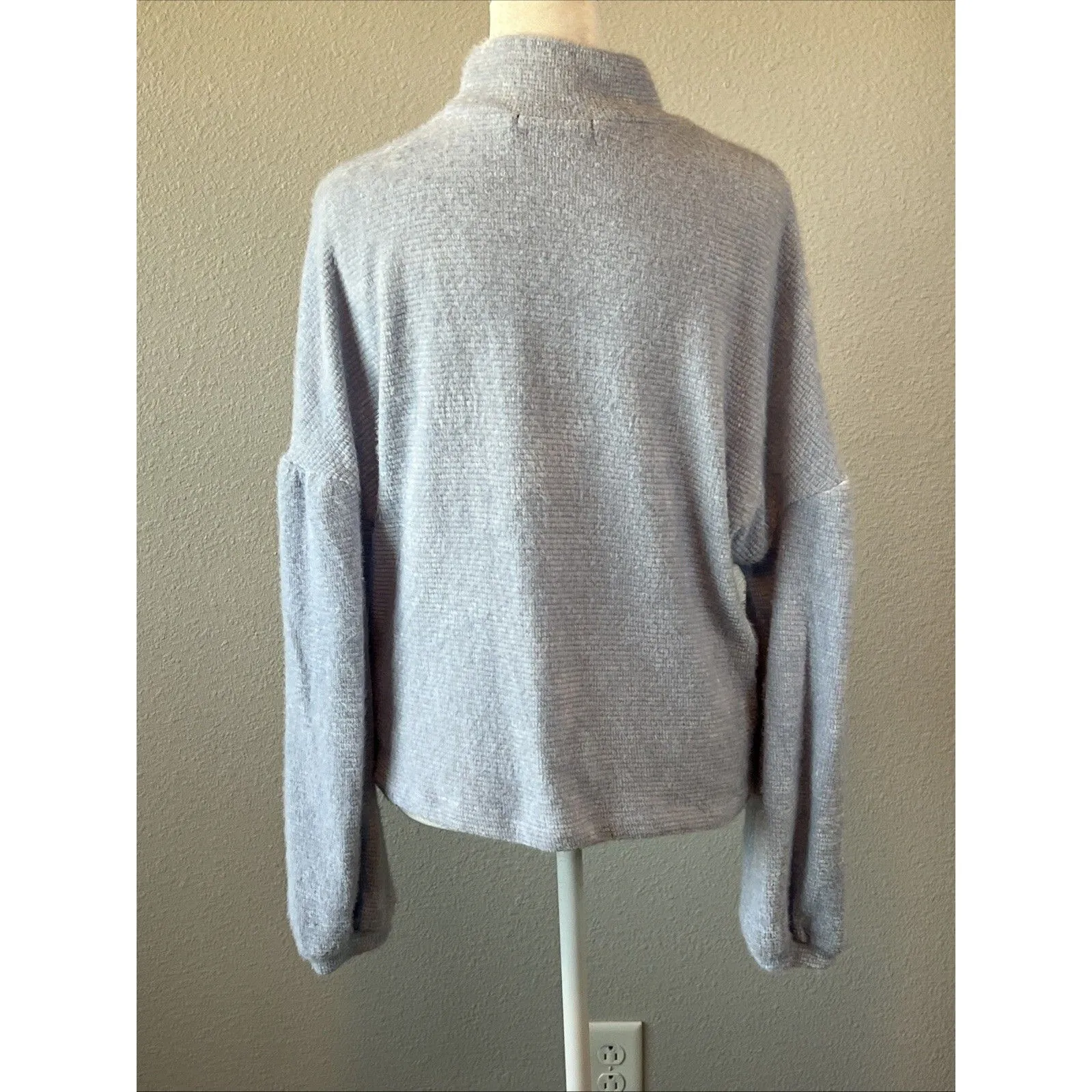 Sanctuary Mockneck Fuzzy Sweater Light Blue Estimated Size Medium - Image 4
