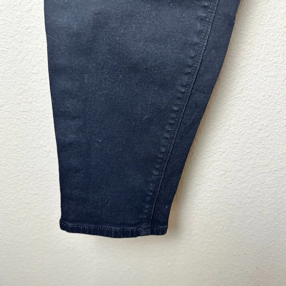 HUDSON Krista Super Skinny Crop Black Denim Jeans - Size 30 - Image 5