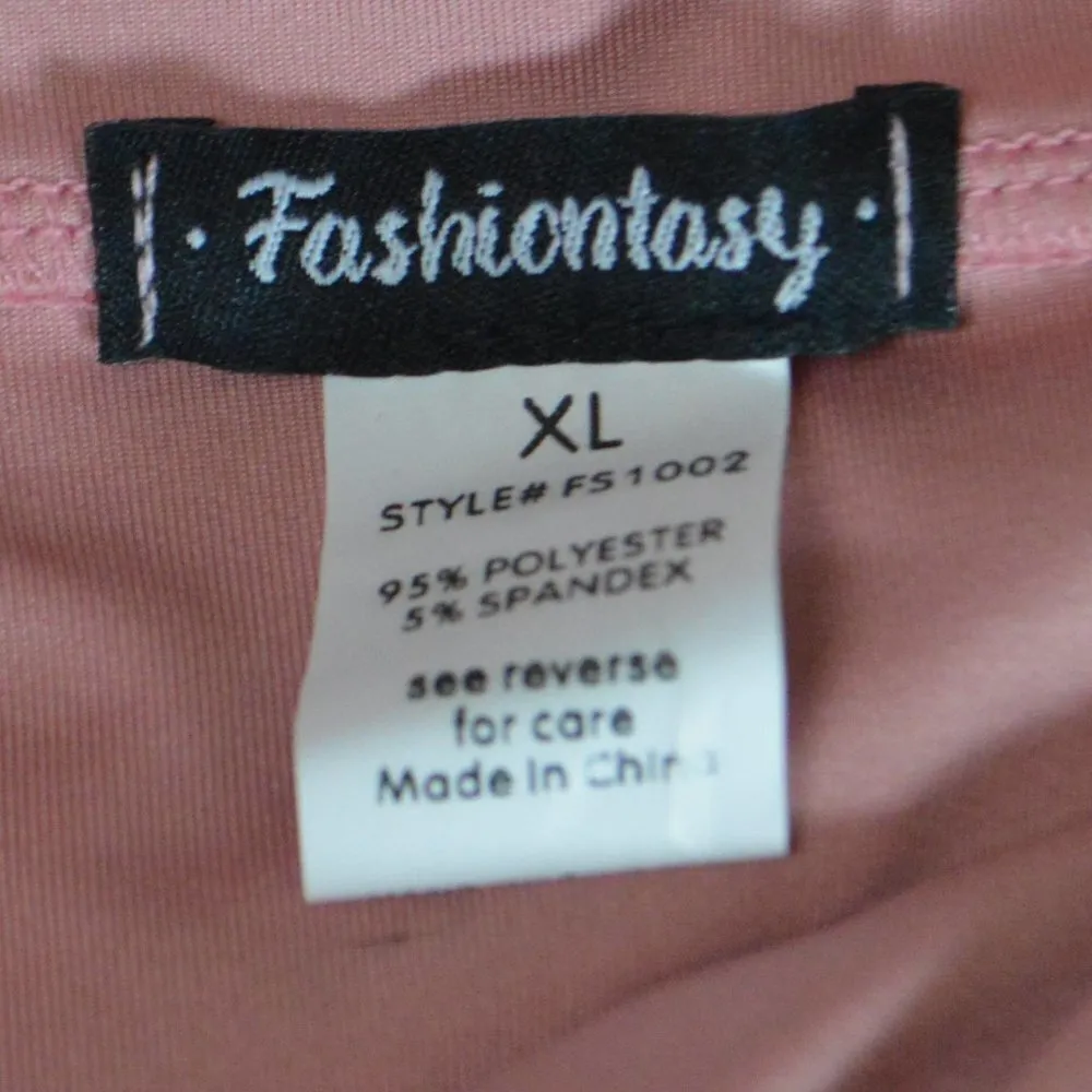 Blush Pink Fitted Stretch Mini Skirt XL - Image 3