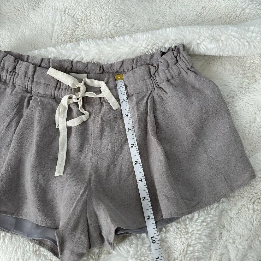 Wilfred Aritzia Shorts‎ Womens Small Montrouge Crepe Drawstring Gauze Gray - Image 4