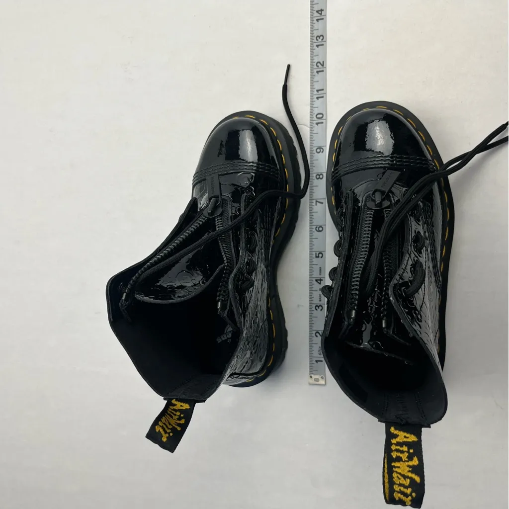 Dr.‎ Martens Sinclair Leopard Emboss Patent Leather Platform Boots Womens 5 NWOT - Image 10