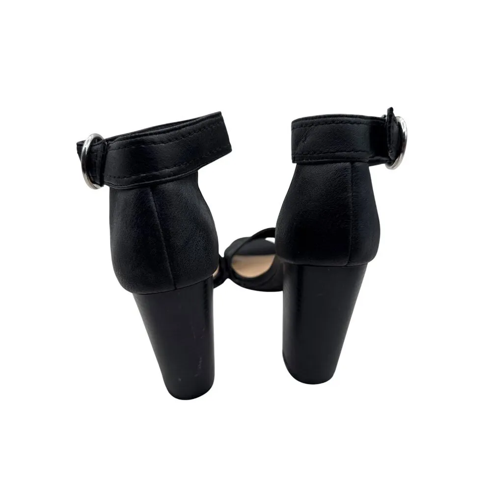 Penny Loves Kenny Size 7M  Ankle Strap High Block Heel Sandals Perforated Toe - Image 3