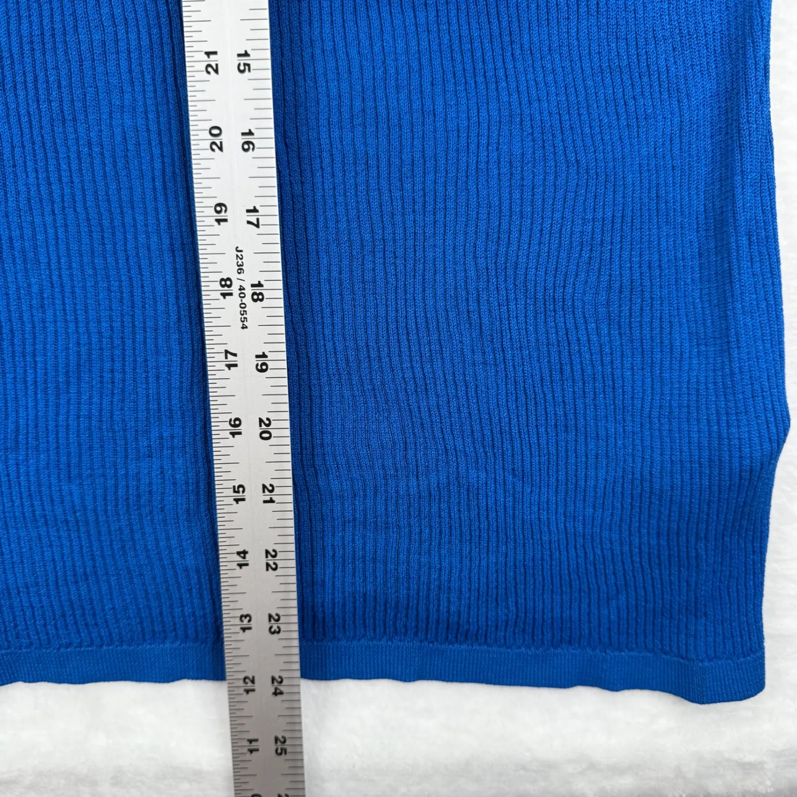 PILCRO Women's Royal Blue‎ Ribbed Twist Front Sleeveless Tank Top XL - Image 3