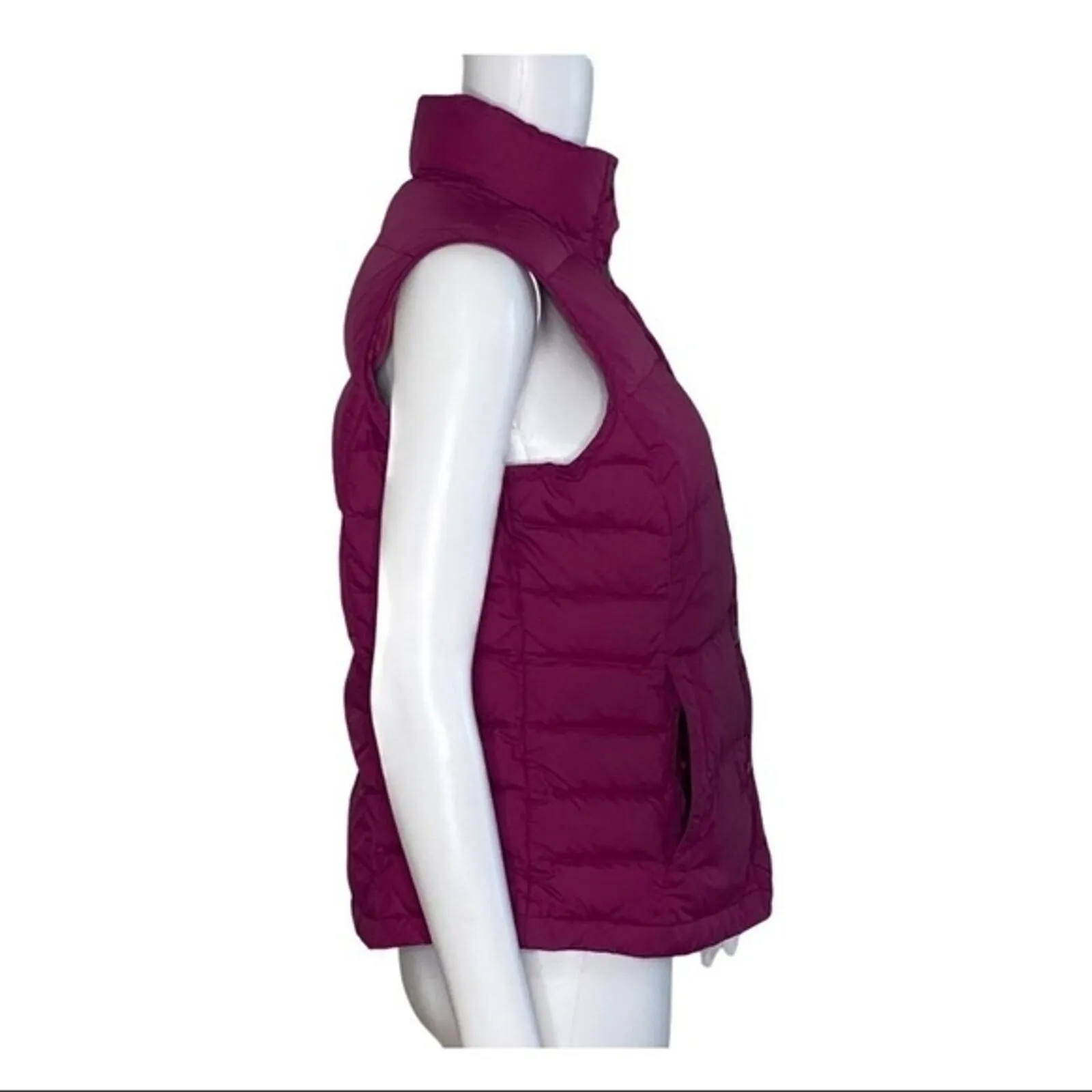 Lands End Jacket Women Small‎ Pink Down Vest Preppy Casual Campcore Cabincore - Image 2