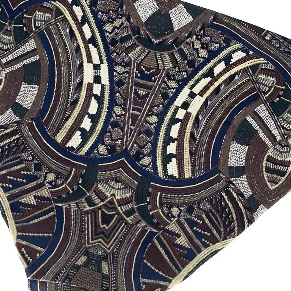 Rachel Roy Womens Textured Tribal Strappy Two Piece Bikini Set Multicolor Medium Blue - Image 8