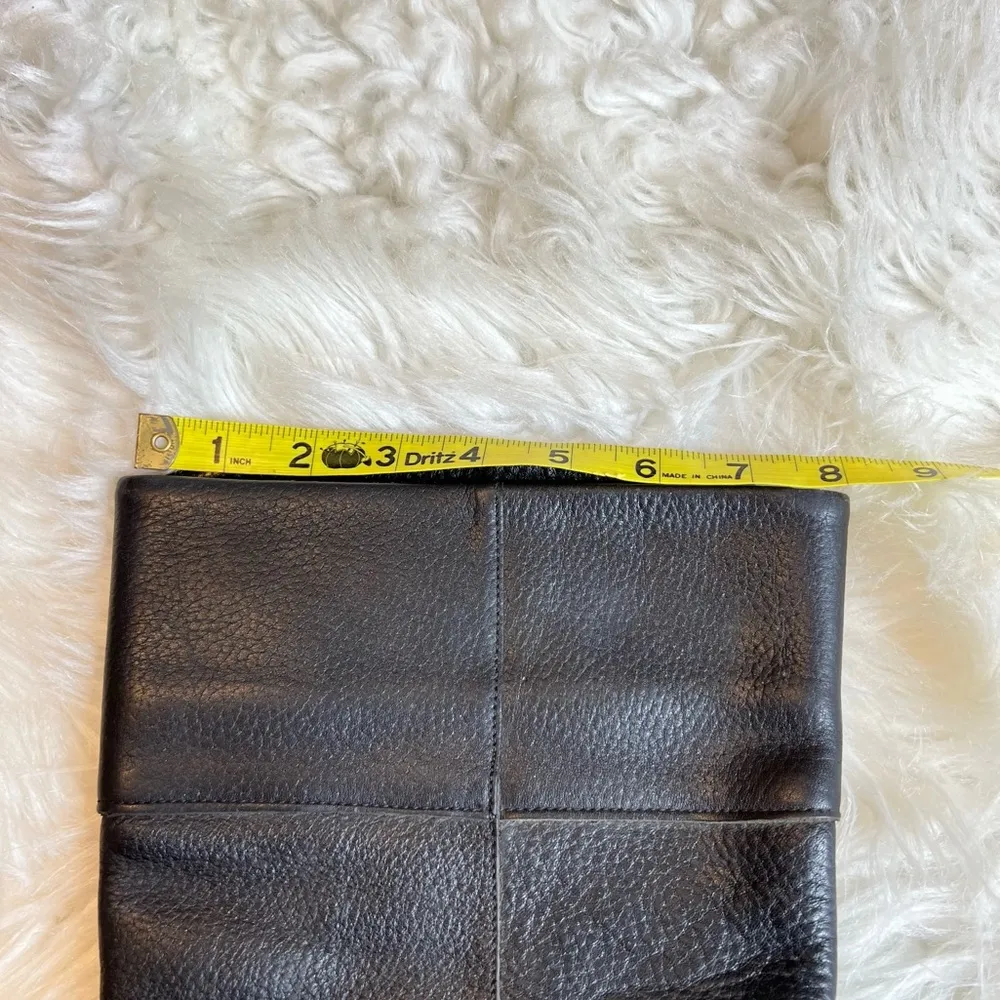 Vintage leather Tall Boots Woman’s Size 10 Black Textured - Image 8