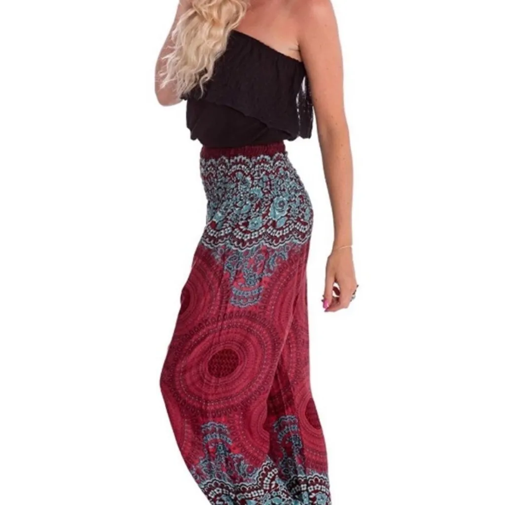 Bohemian Multicolor Women's Harem Pants & Inspirational Tees Bundle - Image 12