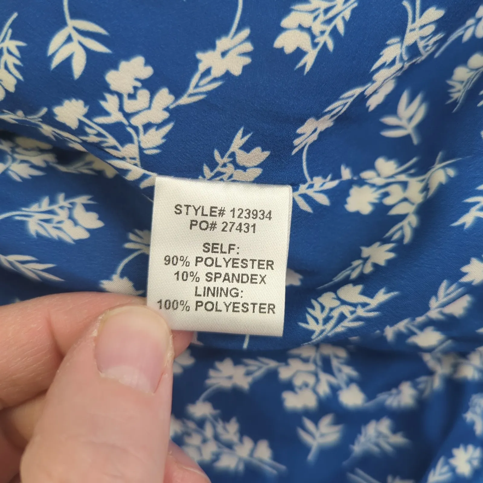 Skies Are Blue Curvy Blue Velvet Floral Lined Blazer Jacket Women's 3X - Image 7