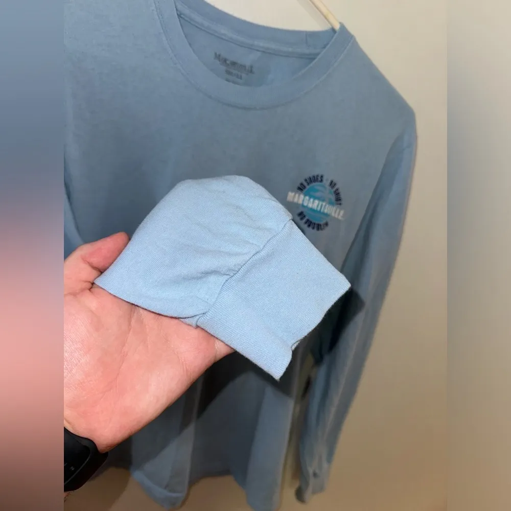 SM Margaritaville Blue Hollywood Beach Florida Graphic Long Sleeve Shirt - Image 3