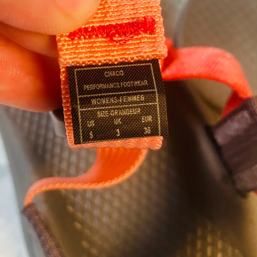 Women’s Chaco sandals size 5 . . . almost new! Orange Red; Hiking, summer - Image 7