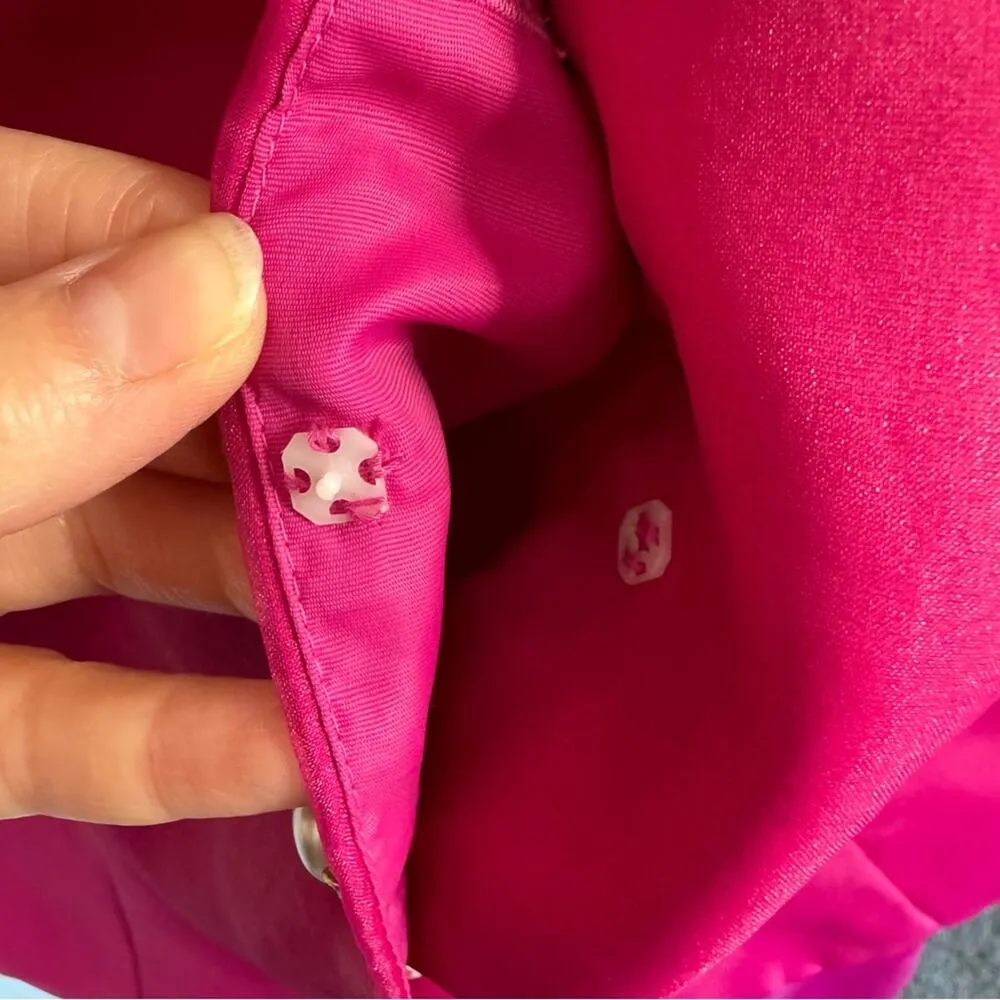 Vintage 80s Hot Pink Barbie Ruffled Sleeve 2 Piece Skirt Set Size Medium/8 - Image 9