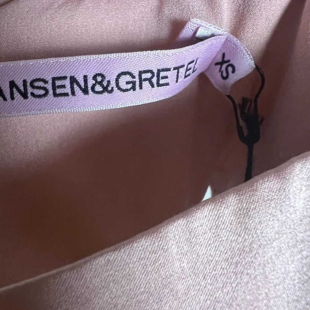 Hansen & Gretel Honeydew Blush Melon Silk Satin Sleeveless Mini Dress Size XS Green - Image 11