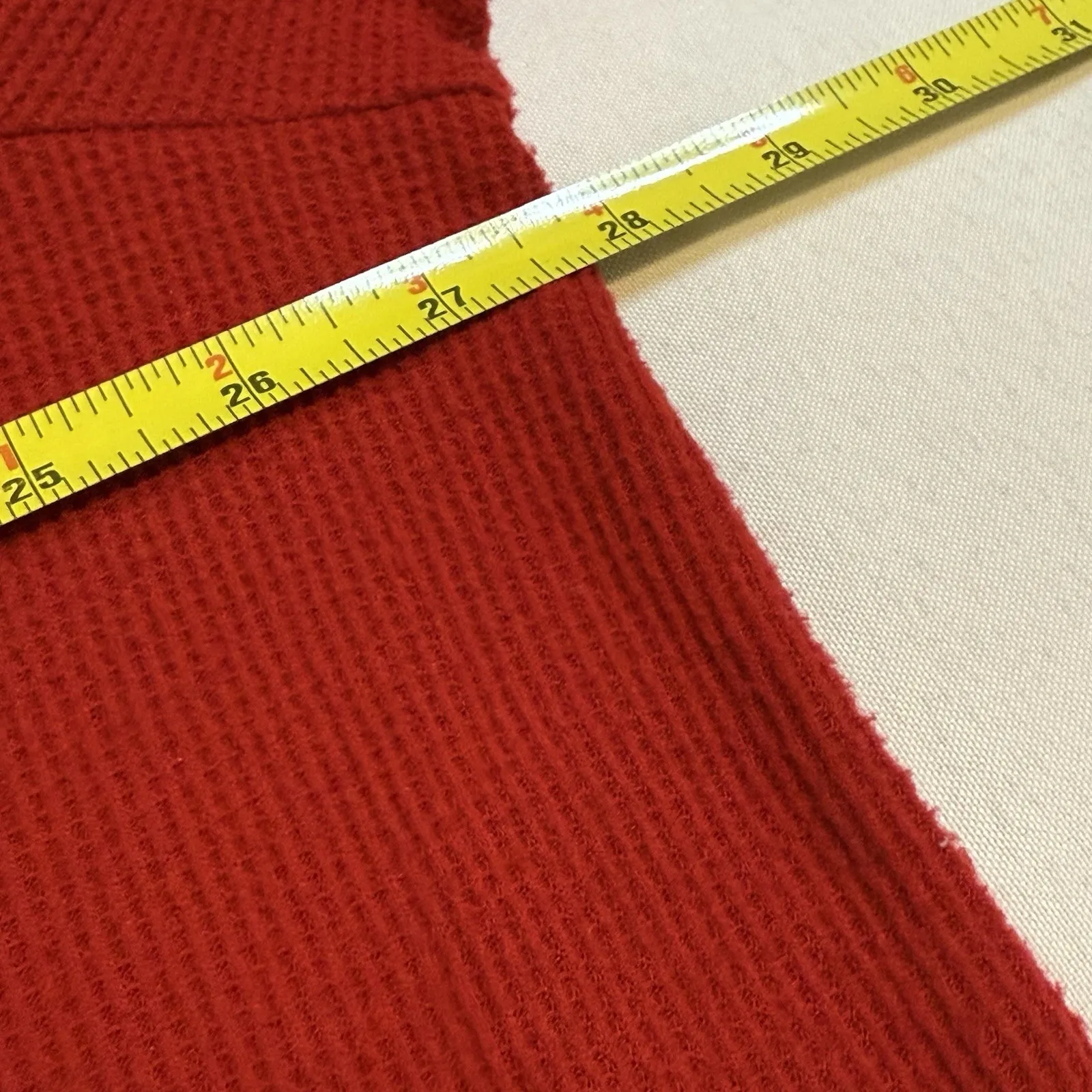 Maurices Set/2 Long Sleeve Ribbed Thermal Shirts 24/7 Soft Knit Jersey Tops 3X # Red - Image 6