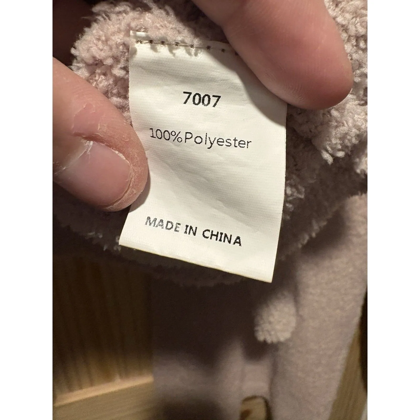 Pretty Garden Beige Lounge Comfy Cozy Fuzzy Crew Neck Wide Leg Pants 2 Pc XL - Image 3