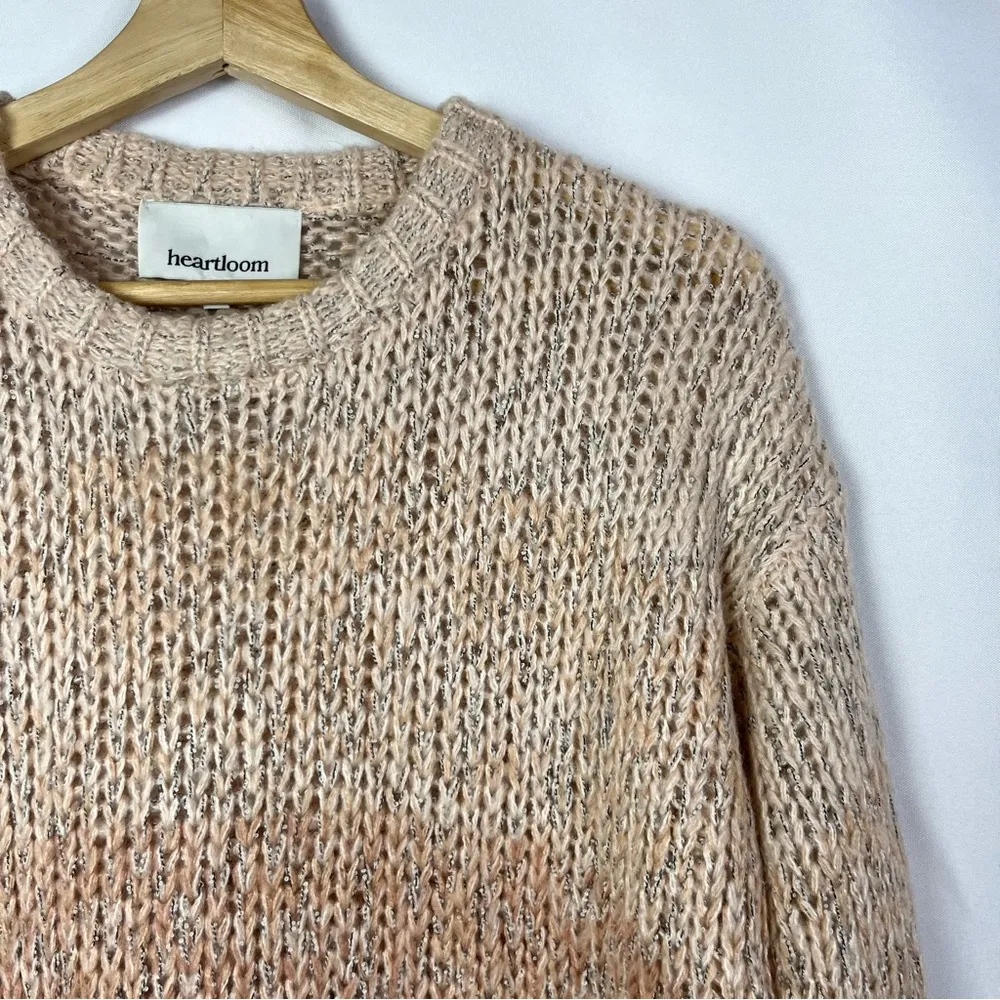 Revolve Heartloom Pink & Red Ombre Crewneck Pullover Sweater XS - Image 3