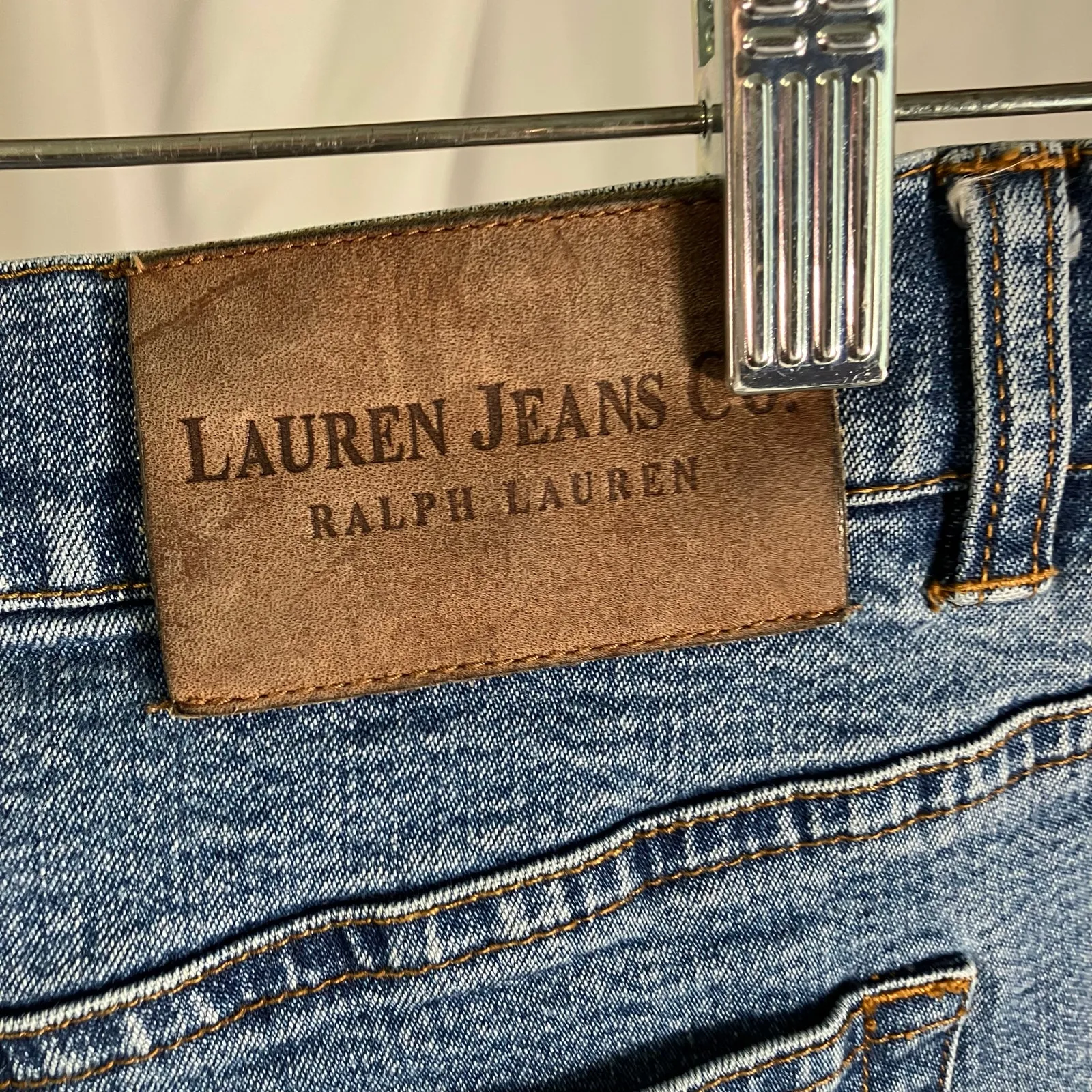 Vintage Lauren Ralph Lauren Petite Jeans Y2K‎ High Rise Tapered Mom Denim 14P - Image 12