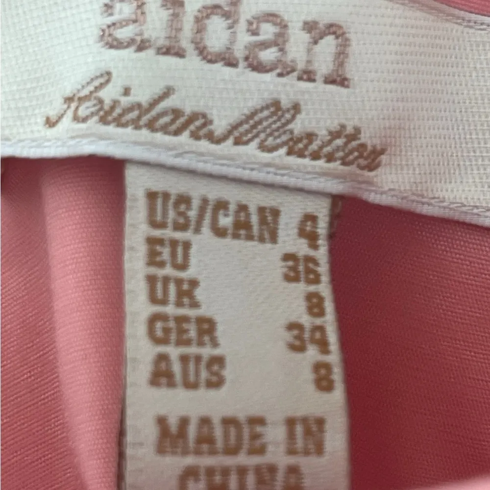 Aidan Mattox Strapless Pink Coral Peplum Cocktail Mini Dress size 4 - Image 6