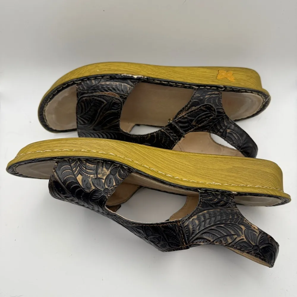 Alegria Sandals Viki Country Rd Vik-153 Brown  Size 7/38 Leather Women’s - Image 5