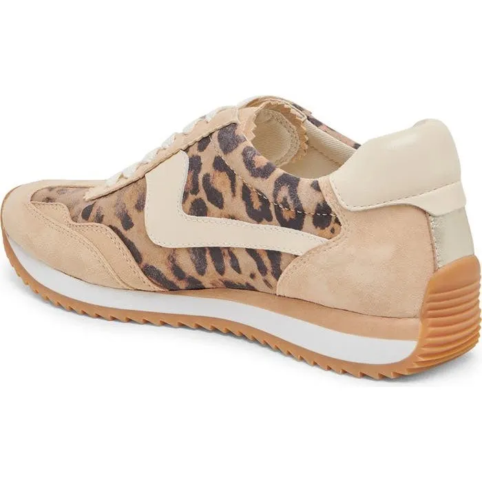 Dolce Vita Womens Leopard Suede Lace Up Fashion Sneakers Size 6.5 Tan - Image 2