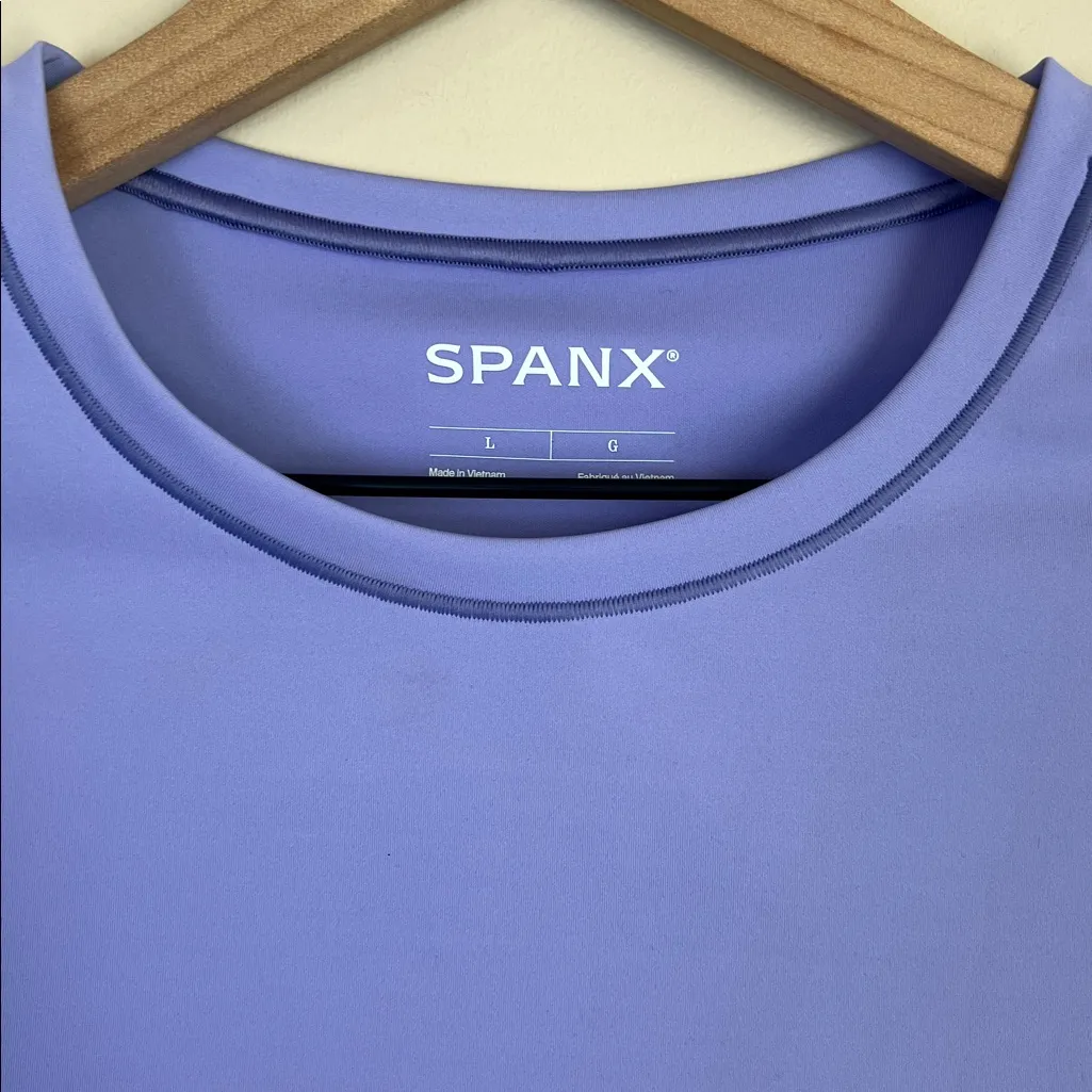 New Spanx Long Sleeve Athletic Tech Top Running Purple Sz Large - Image 3