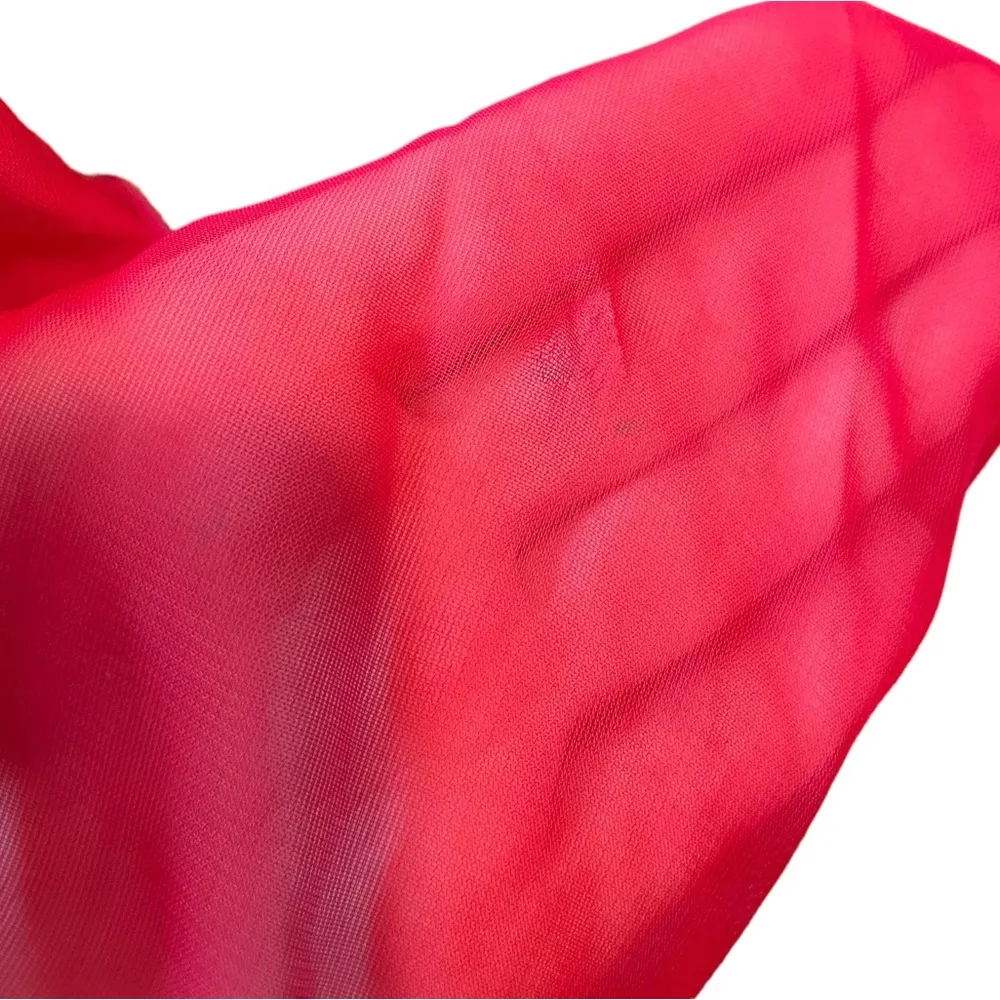 Je T’adore Vintage Red Velvet Chiffon Coquette Glam Luxe Sheer Lingerie Slip Top Size L - Image 6