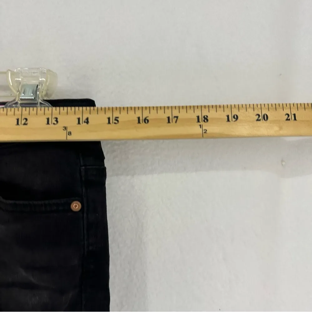 NWT No Boundaries High Rise Crop Flare Stretch Distressed Jeans Women’s 9 Black - Image 3