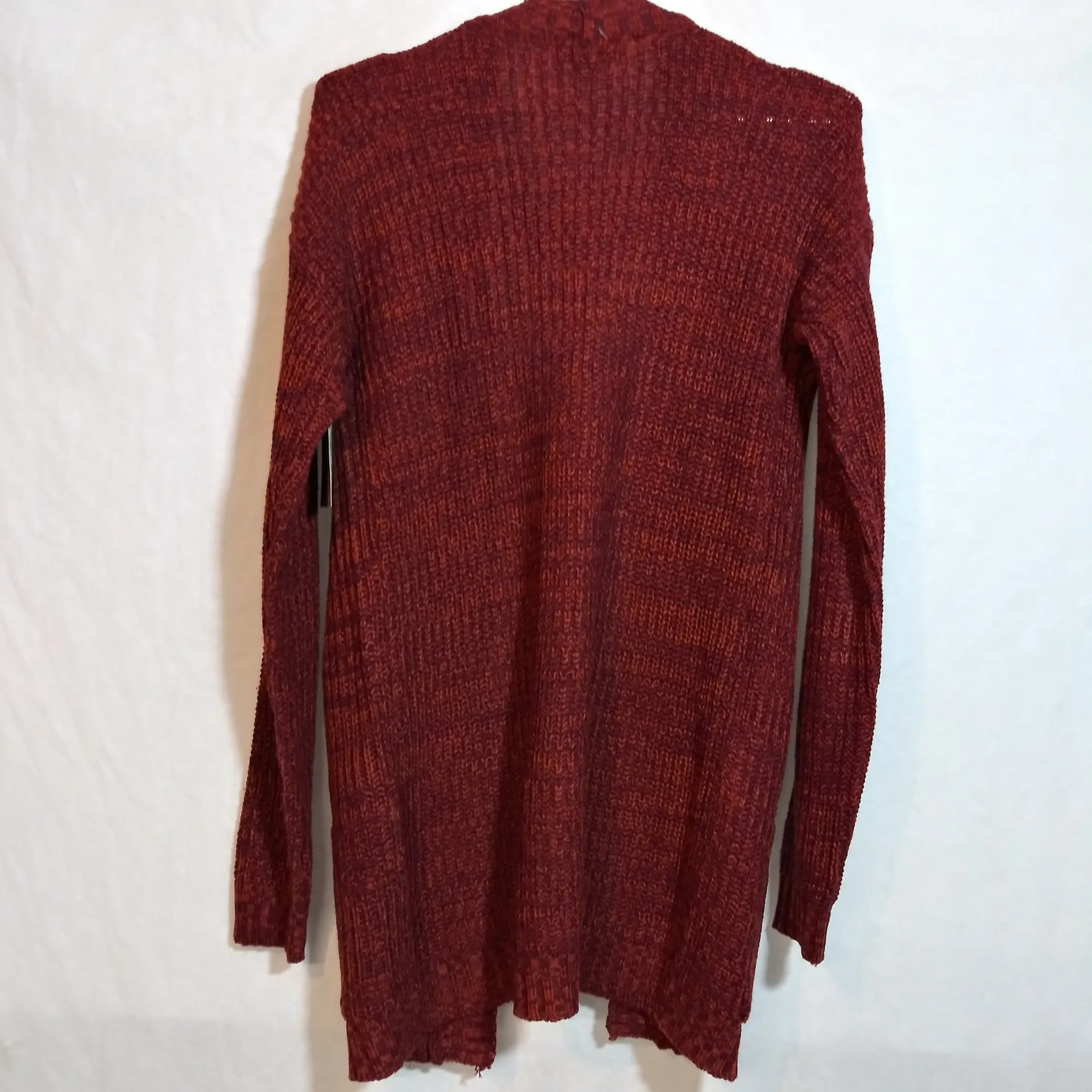 Love Red Marled Cable Knit Long Sleeve Mid Length Sweater Cardigan Size M Size M - Image 7