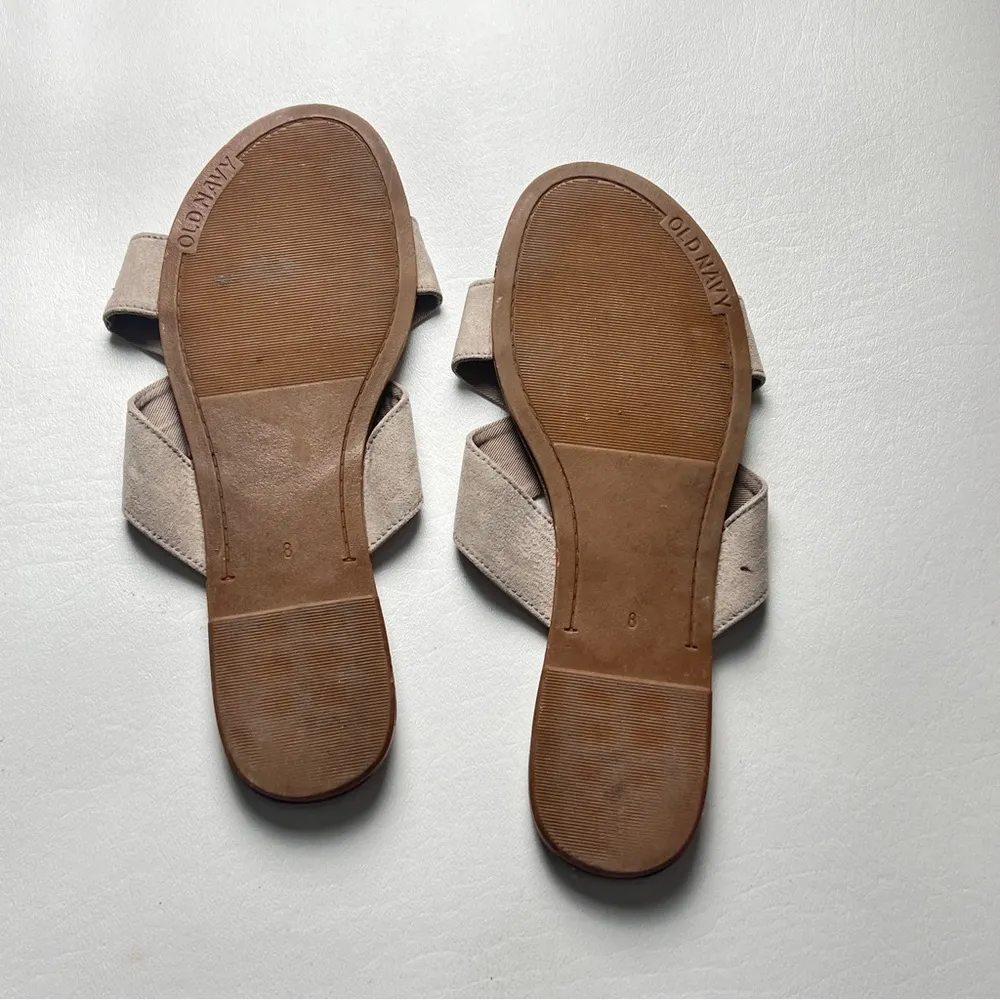 Old Navy Double  Strap Sidewalk Ends Cross Strap Slide Sandals Size 8 - Image 2