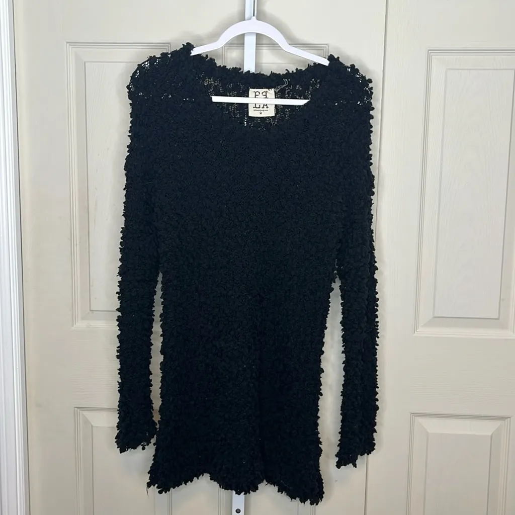 Anthropologie Pplaclothing Shag Sweater Popcorn Tunic Sweater Dress Whimsygoth M - Image 4