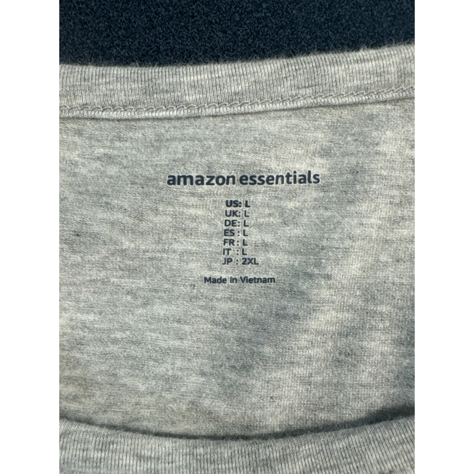 Light Heather Gray Long Puff Sleeve Crew Neck with Smocked Cuff Size Large - Image 5