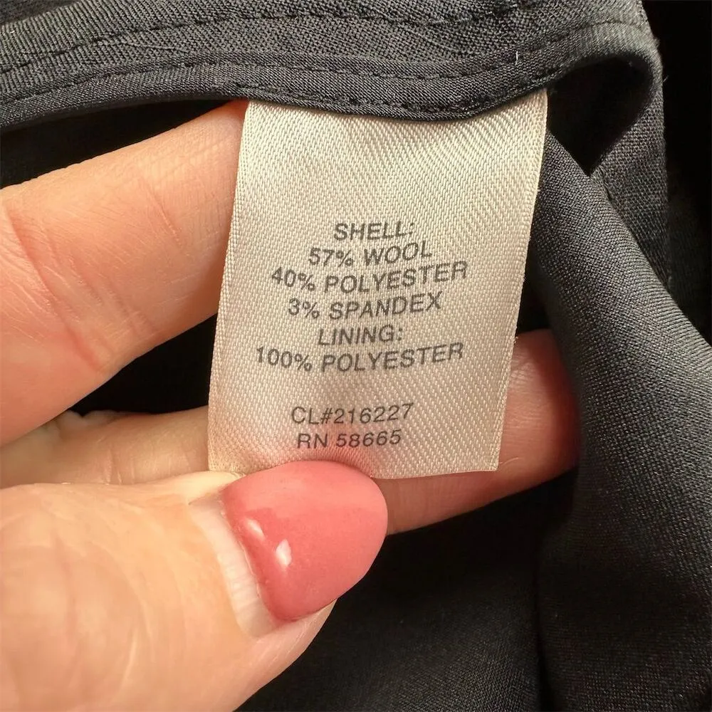 Classiques Entier Women's Size 10 Black Navy Striped Dress Pants Business Wool - Image 5