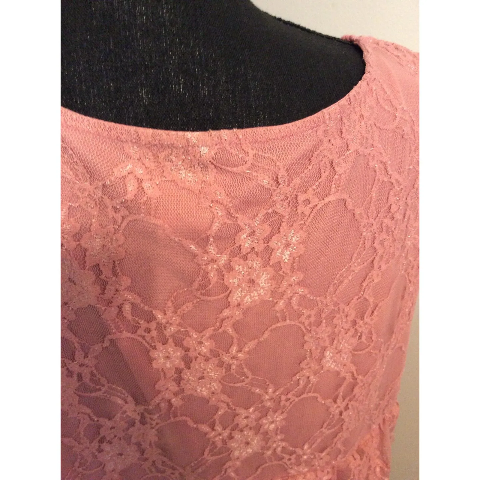 Wrangler Western Dress Lace Pink Plus size XXL Stretch Sleeveless - Image 3