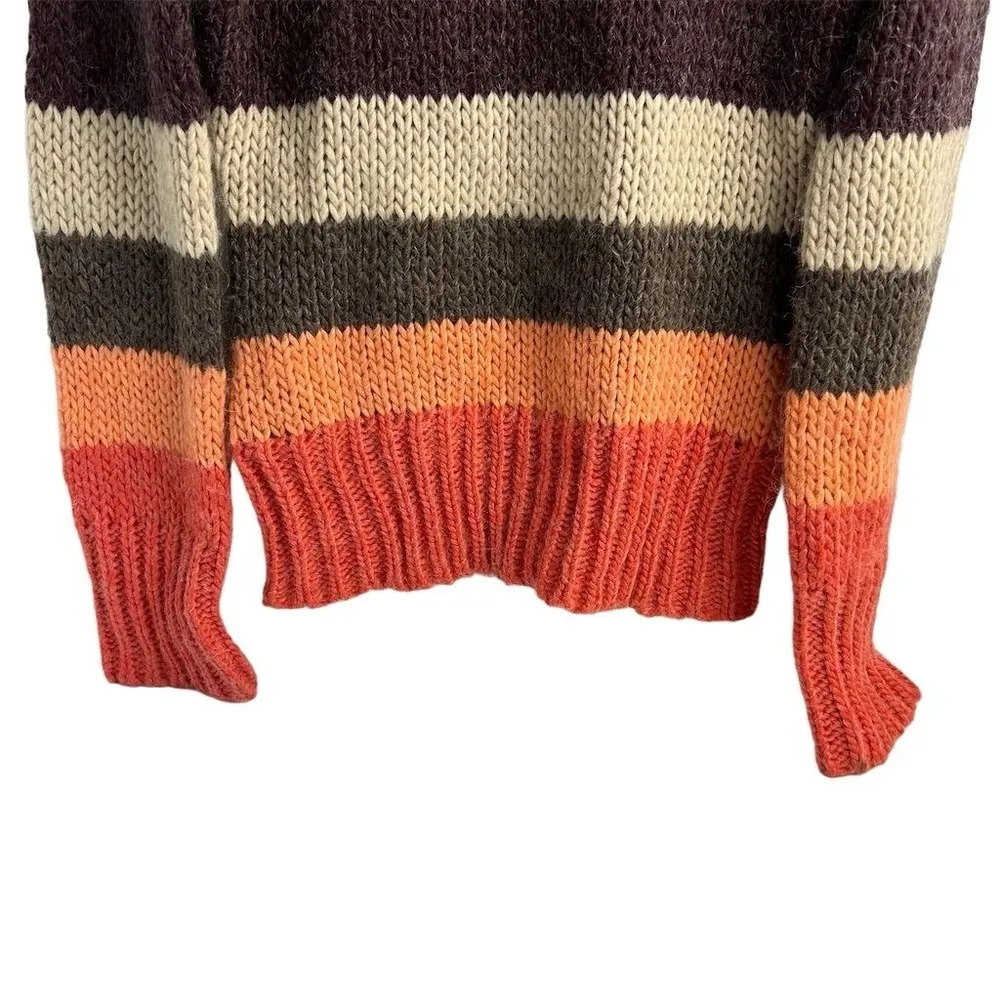 Anthropologie Laurie B. Stripe Women's Mohair Wool Blend Striped Sweater Size M - Image 9