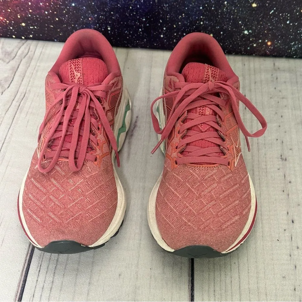 Mizuno Womens Wave Inspire 18 Running Shoes Rosette Snow White Women Sz 10 US - Image 2