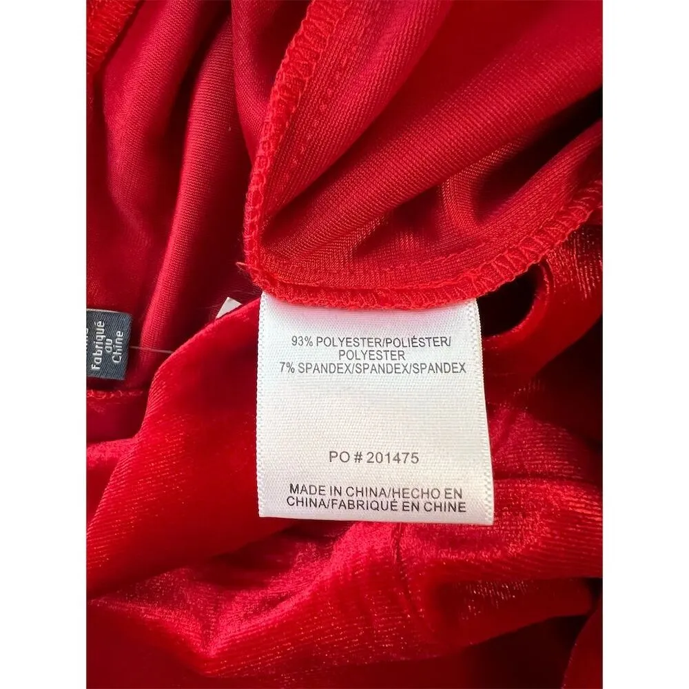 ModCloth Women's Standard L Red Velvet Flare Leg Pull-On Pants  70s, Bohemian - Image 9