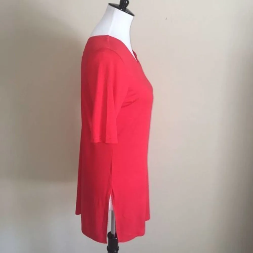 Chico’s Red Cut Out Back Top Small EUC - Image 3