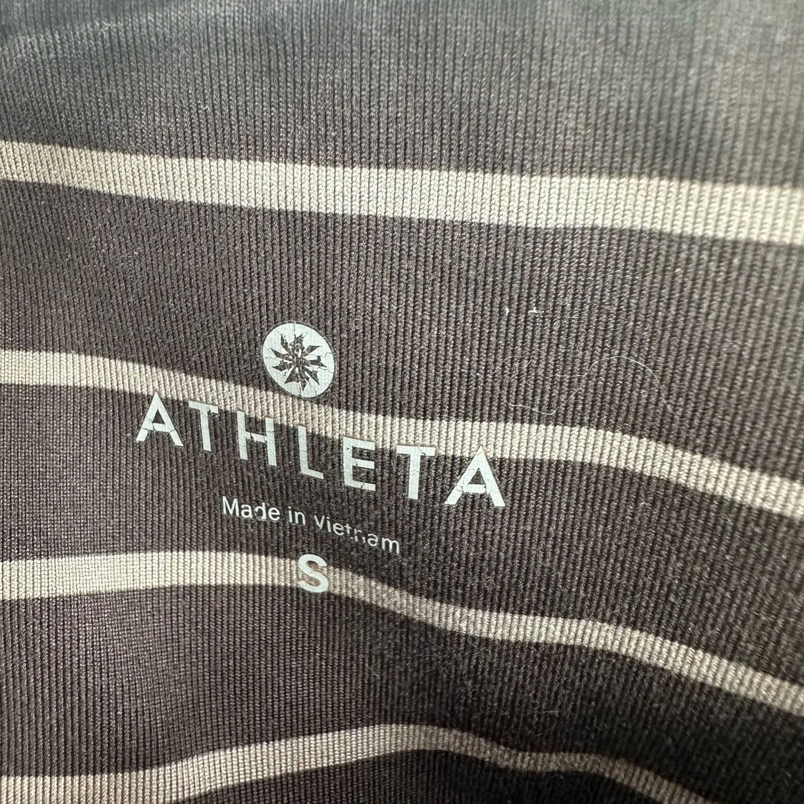 Athleta size small brown and tan striped full length leggings‎ - Image 3