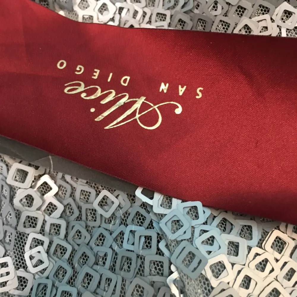 Alice San Diego Silver, Gray and, blue sequin strapless romper size Large Silver - Image 11