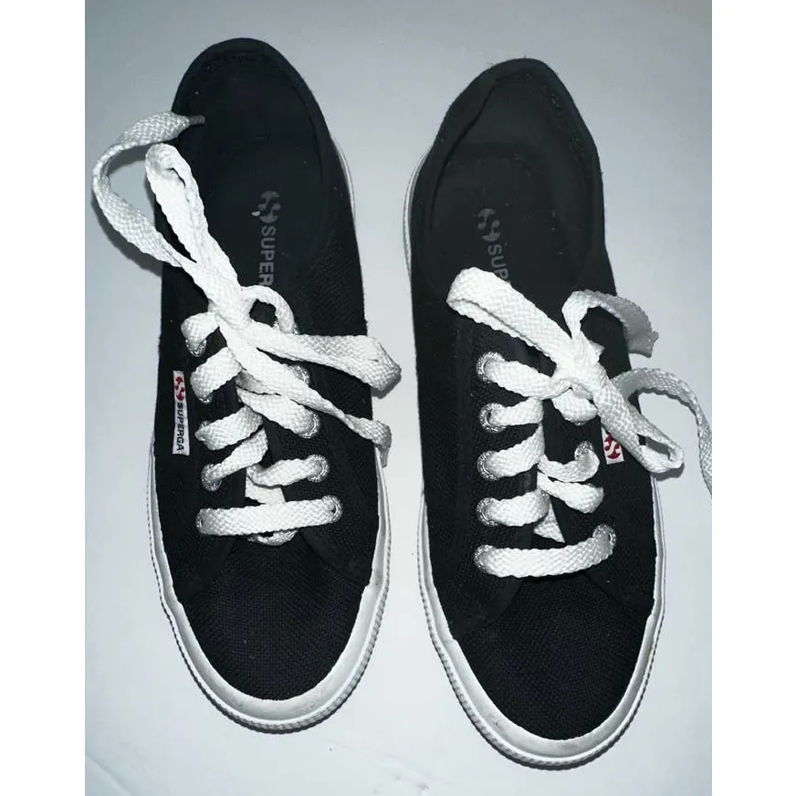 Superga 2750 Cotu Classic Sneakers Black Womens 37.5‎ (7) - Image 2