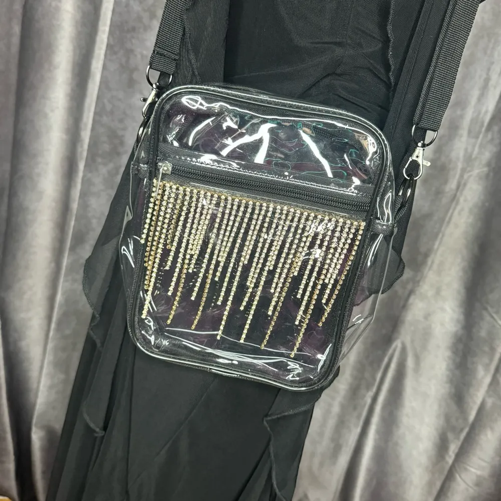 Rhinestone Clear Crossbody Handbag Shoulder Bag Stadium Approved Events Concert - Image 2
