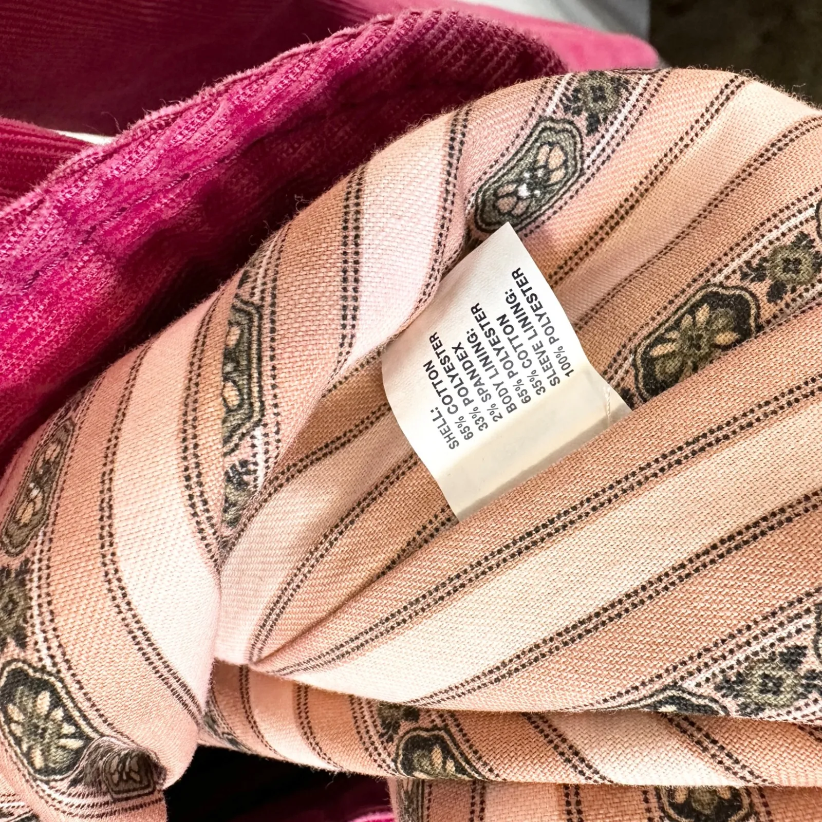 GAP Sz 16 Corduroy Blazer Jacket VTG Y2K Pink Lined Career Office Corpcore 1439 - Image 4