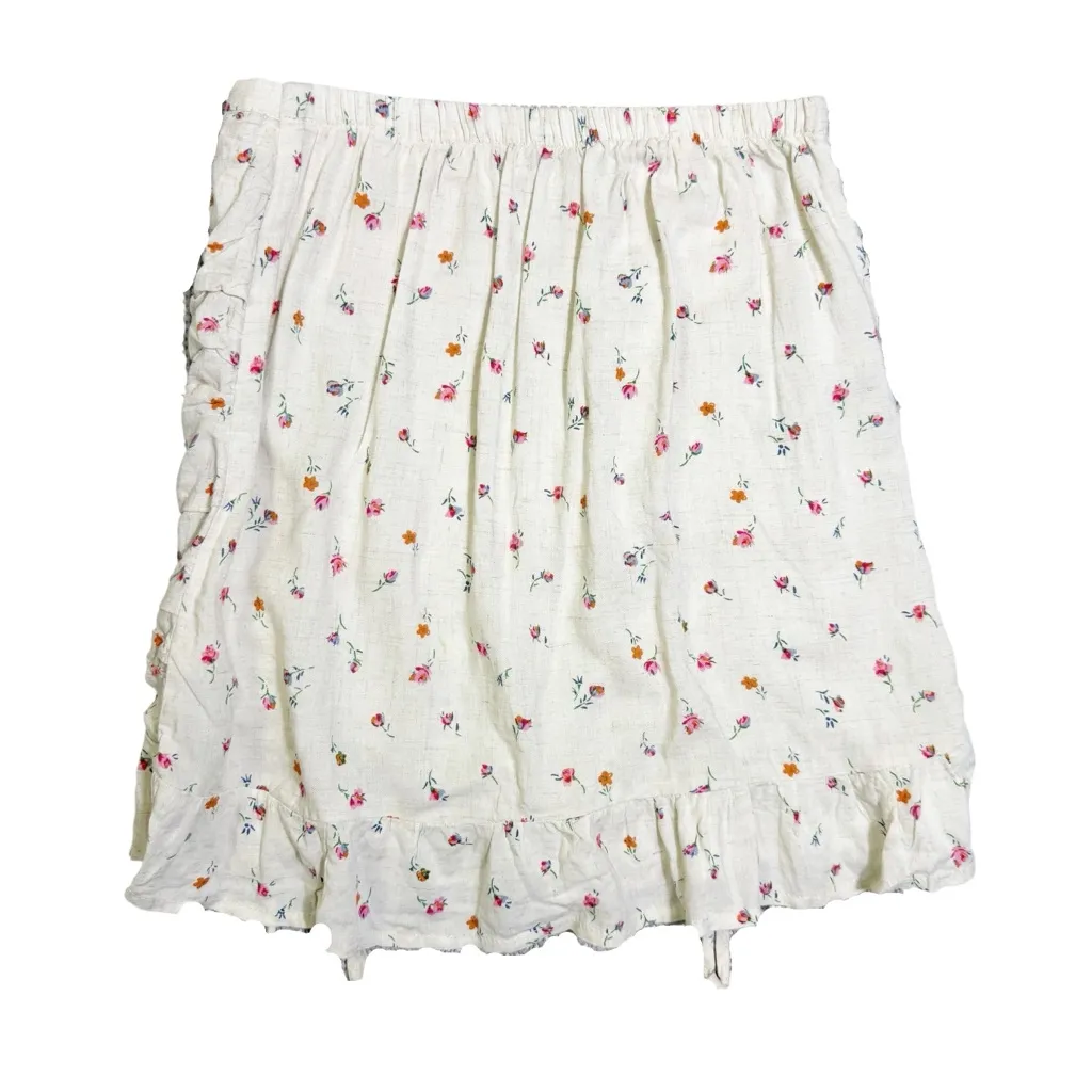 Wild Fable Linen Blend Ruched‎ Skirt size S - Image 4