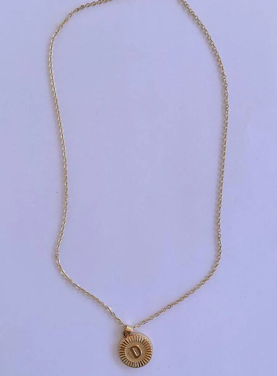 Letter D Necklace Gold - Image 2