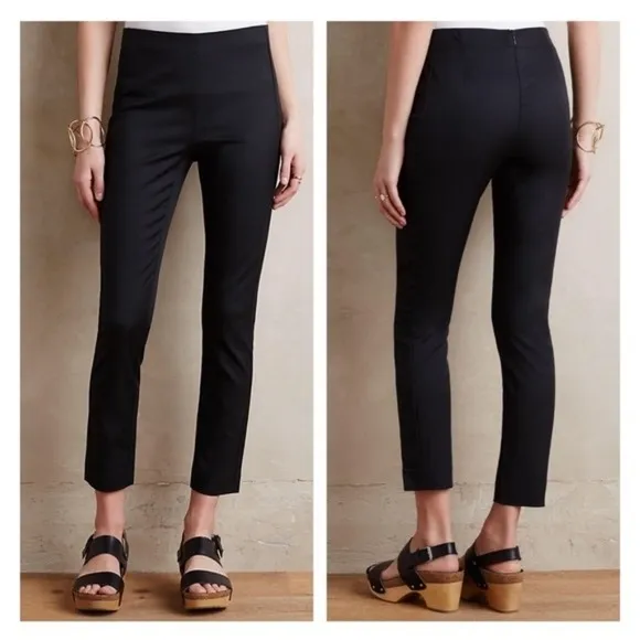 Anthropologie‎ The Essential Collection Black Career Dress Pants Size 4 - Image 8