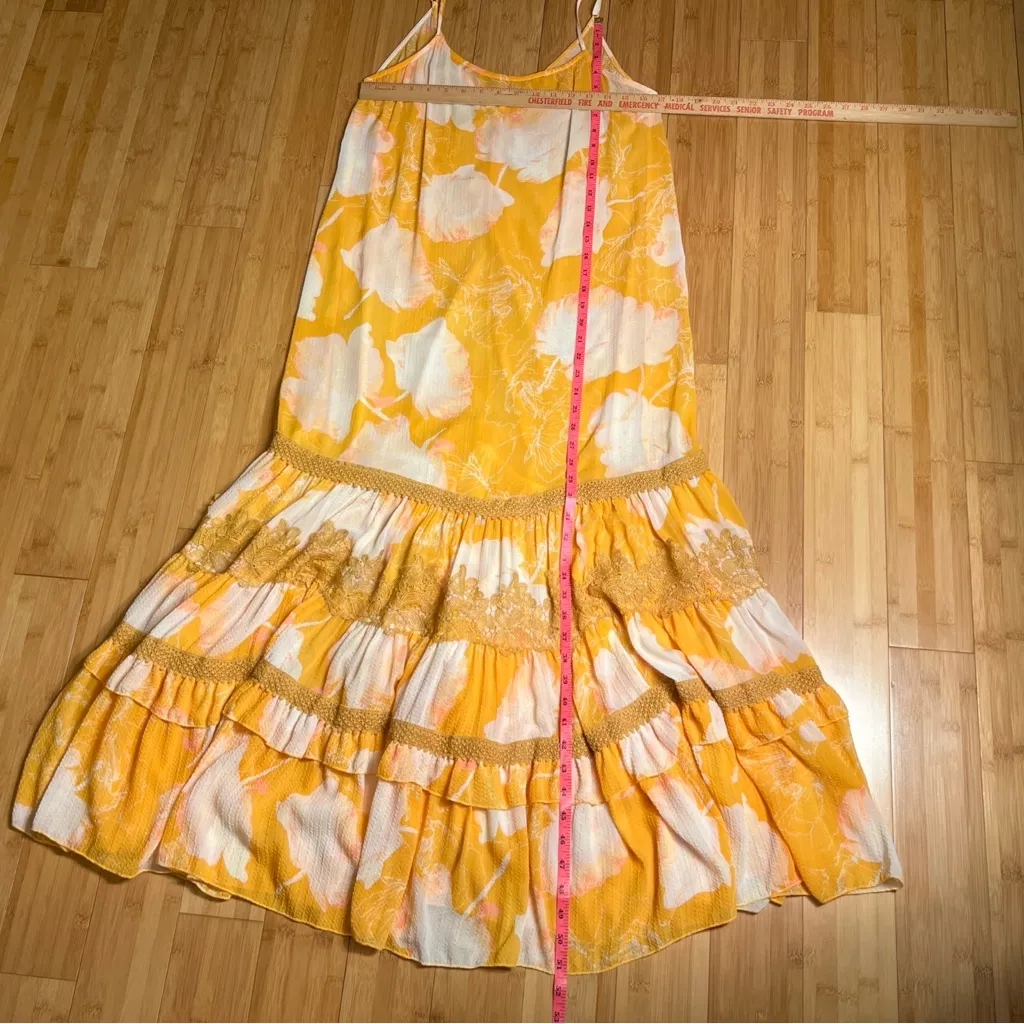 Free People Intimately Make Your Move Yellow Maxi Slip Dress, Feminine|Size:XS Gold - Image 9